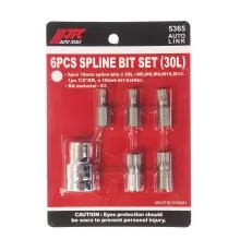 Набор бит 1/2" SPLINE с держателем М5-12 6 предметов JTC