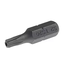 Бита TORX TS20Hх25мм 1/4" 5-ти гранная с отверстием JTC