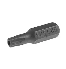 Бита TORX TS25Hх25мм 1/4" 5-ти гранная с отверстием JTC