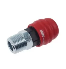 Переходник для компрессора M1/2" быстросъемный наружная резьба композитный двухрежимный JTC