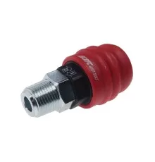 Переходник для компрессора M3/8" быстросъемный наружная резьба композитный двухрежимный JTC