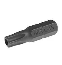 Бита TORX TS30Hх25мм 1/4" 5-ти гранная с отверстием JTC