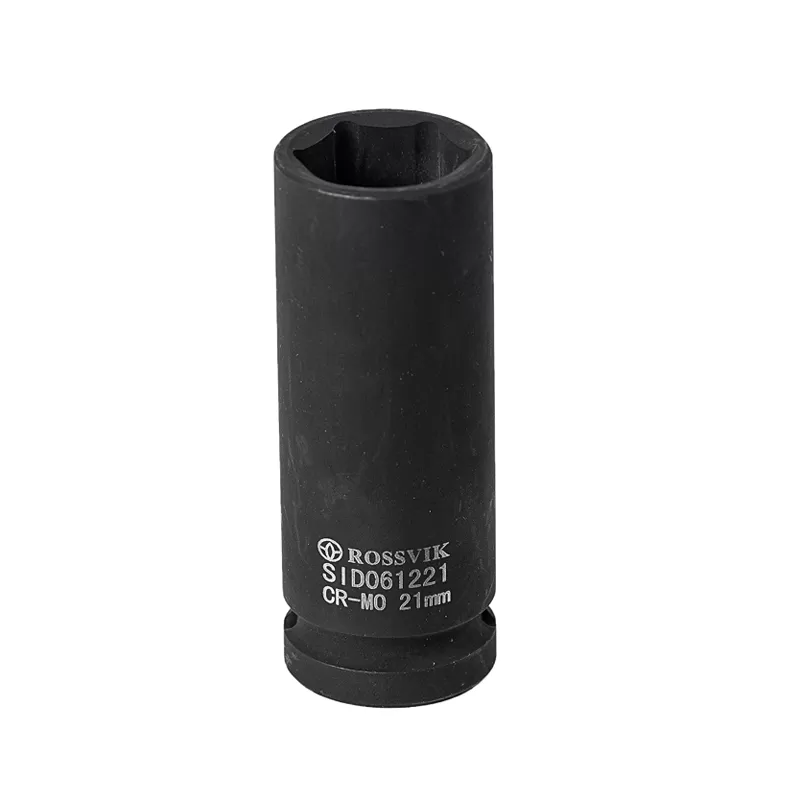 SID061221 Головка торцевая ударная, глубокая ROSSVIK, 1/2", 21мм SID061221 Головка торцевая ударная, глубокая ROSSVIK, 1/2", 21мм