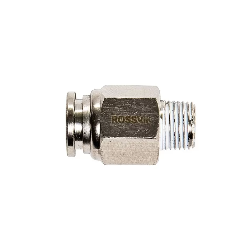 B180/7.R Цанговый разъем ROSSVIK M1/8" - 8х6мм B180/7.R Цанговый разъем ROSSVIK M1/8" - 8х6мм