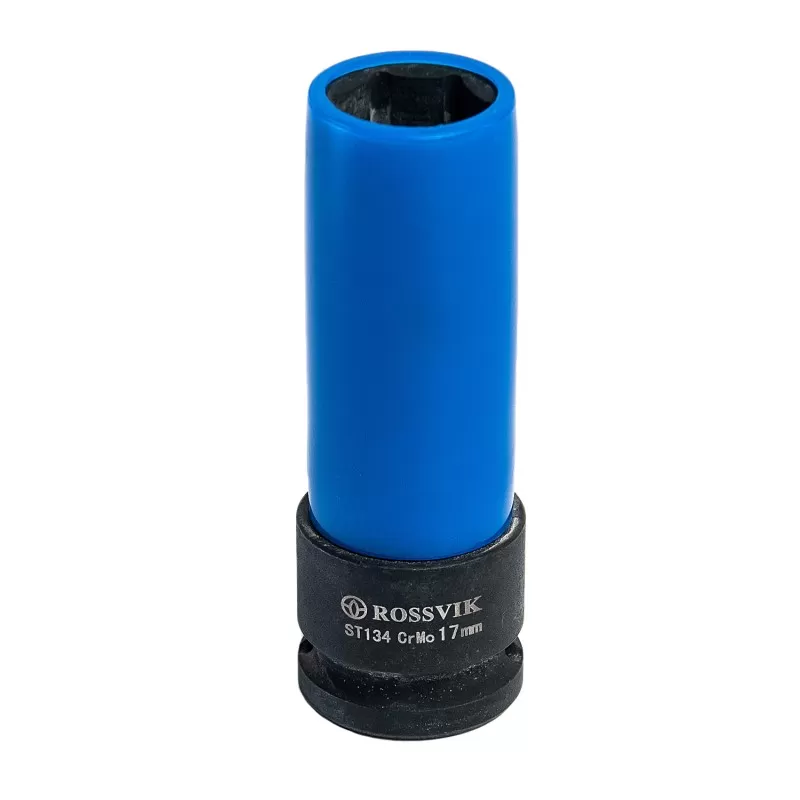 ST134 Набор головок ударных глубоких тонкостенных ROSSVIK 1/2", 17,19,21мм с цветной пластиковой вту ST134 Набор головок ударных глубоких тонкостенных ROSSVIK 1/2", 17,19,21мм с цветной пластиковой вту