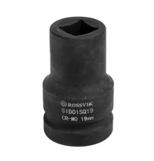 SID01SQ19 Головка торцевая ударная четырехгранная ROSSVIK, 1", 19мм, L-80мм