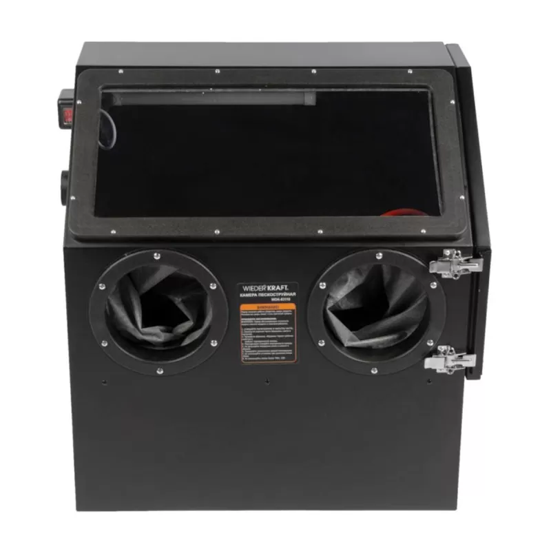 WDK-83110D Камера пескоструйная 110 л, в комплекте с абразивом, WiederKraft WDK-83110D Камера пескоструйная 110 л, в комплекте с абразивом, WiederKraft