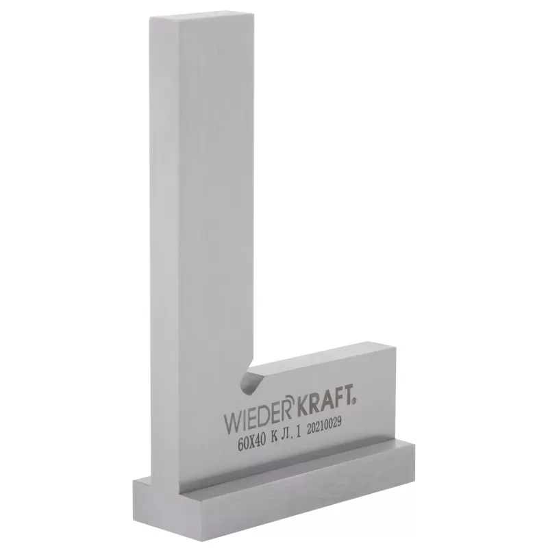 WDK-MR6040 Угольник поверочный 90°, 60x40x20x5 мм, кл. 1, WiederKraft WDK-MR6040 Угольник поверочный 90°, 60x40x20x5 мм, кл. 1, WiederKraft