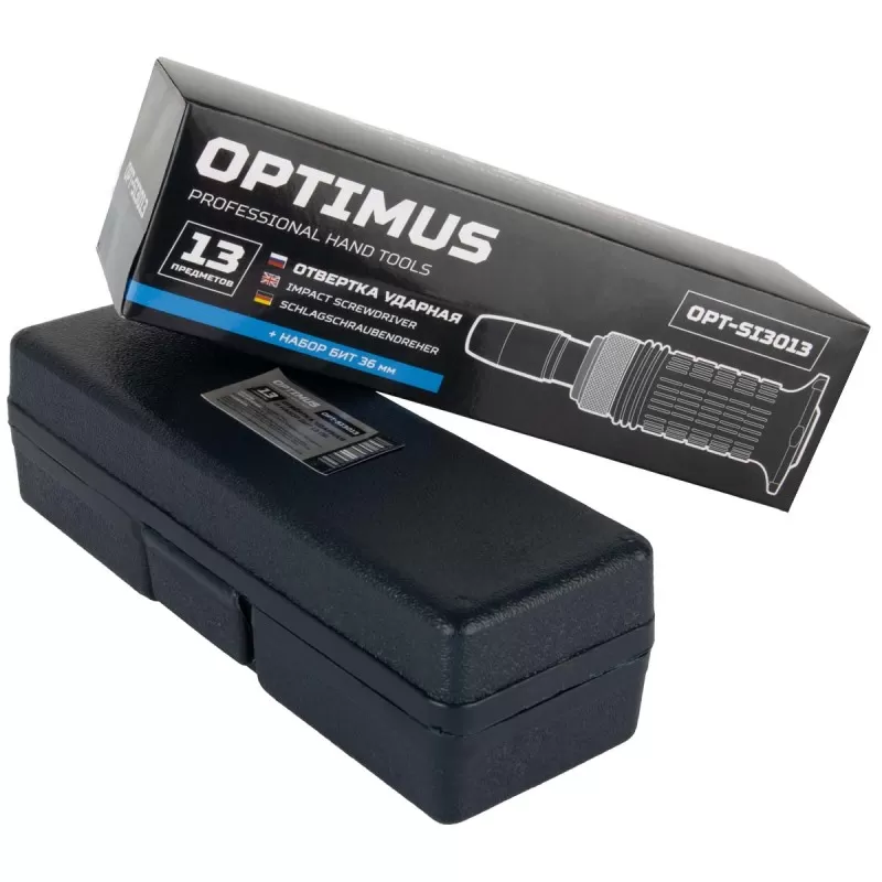 OPT-SI3013 Ударная отвертка с набором бит, 13 предметов, OPTIMUS