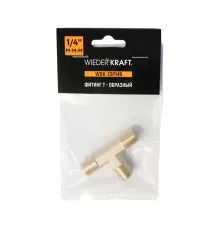 WDK-23PMB Фитинг T - образный, резъба 1/4" PT, M-M-M (внешний), латунь