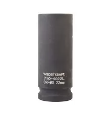 WDK-710-4022L Головка торцевая ударная глубокая 1/2", 6 граней, 22 мм