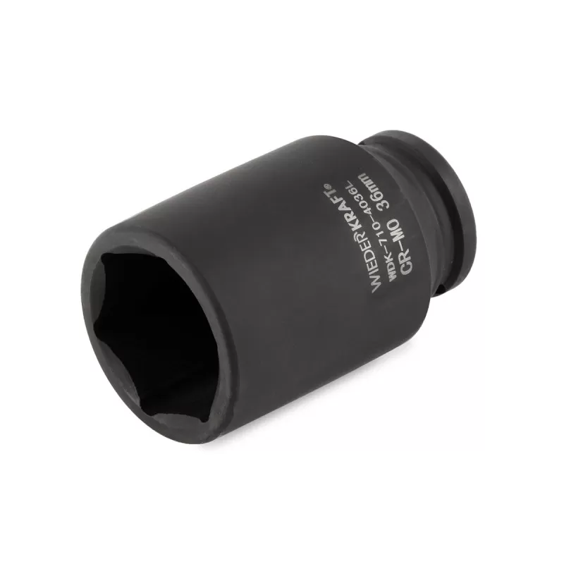 WDK-710-4036L Головка торцевая ударная глубокая 1/2", 6 граней, 36 мм, WiederKraft WDK-710-4036L Головка торцевая ударная глубокая 1/2", 6 граней, 36 мм, WiederKraft