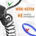 WDK-65758 Шланг пневматический спиральный с БРС, 6.5х10 мм, 8 м, WiederKraft