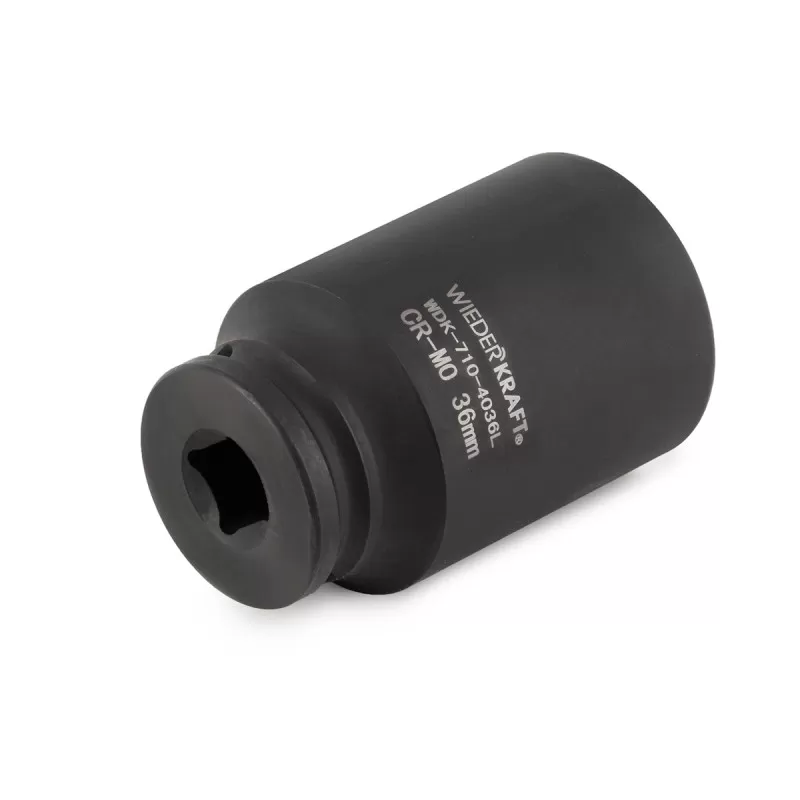WDK-710-4036L Головка торцевая ударная глубокая 1/2", 6 граней, 36 мм, WiederKraft WDK-710-4036L Головка торцевая ударная глубокая 1/2", 6 граней, 36 мм, WiederKraft